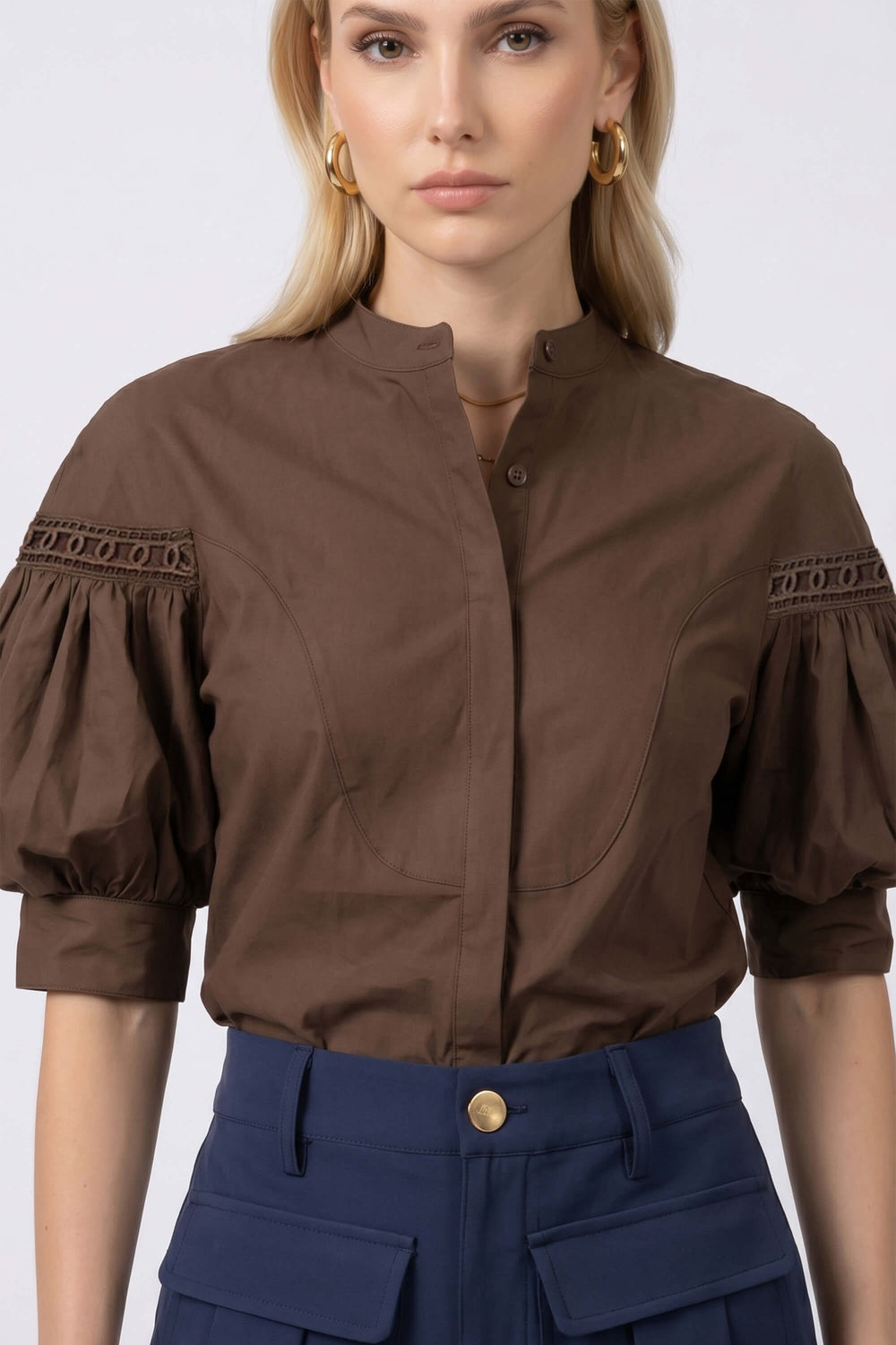 Nadia Asymmetric Crossover-Front Blusa 752963 CAF - Reina Diaz