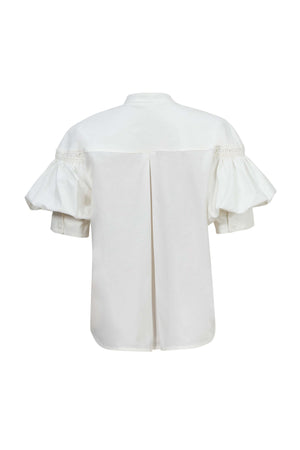 Nadia Asymmetric Crossover-Front Blusa 752963BCO - Reina Diaz