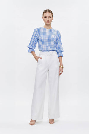 Nadia Belted High-Waist Wide-Leg Pants 532044 HUE - Reina Diaz