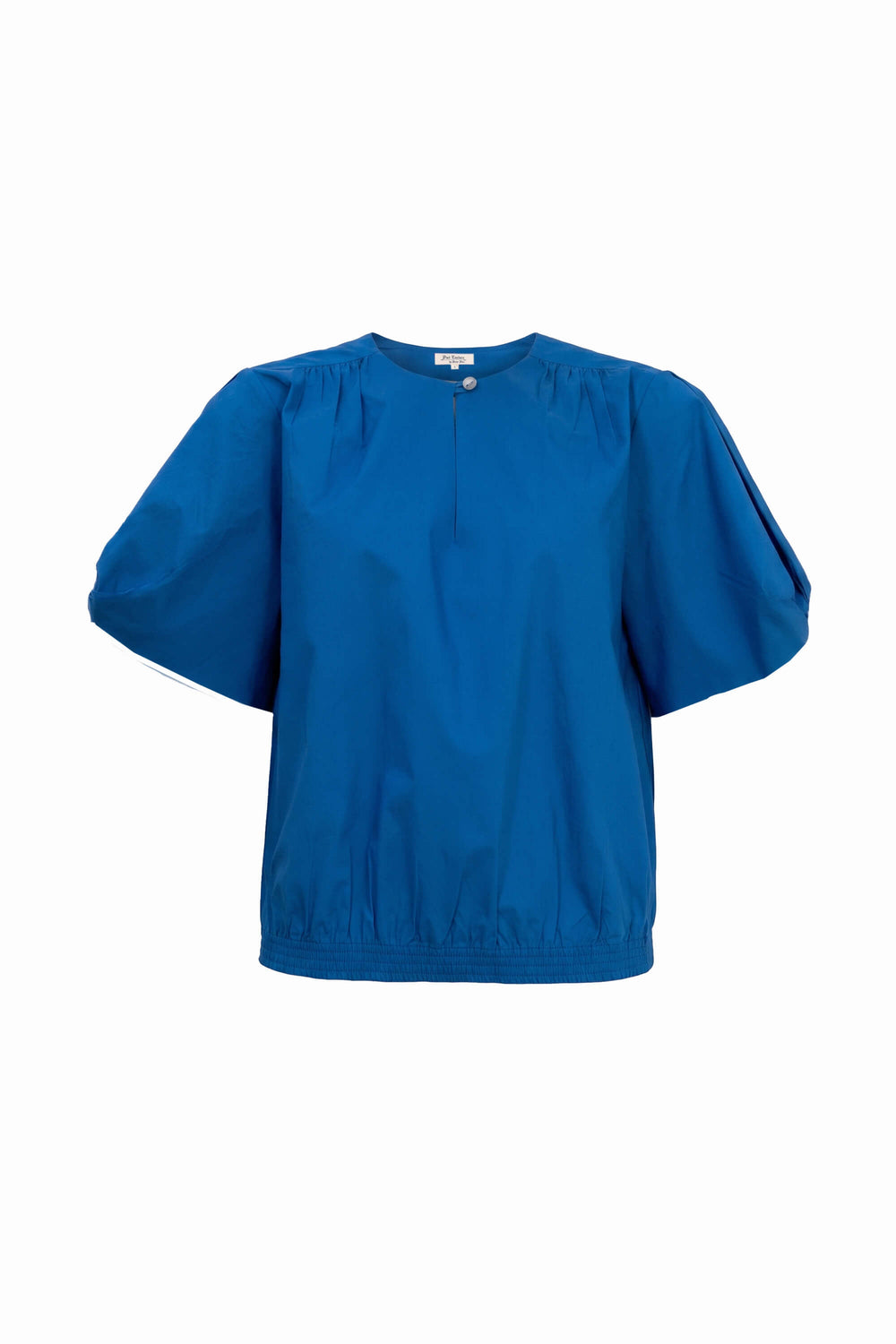 Nadia Smocked-Hem Puff-Sleeve Blusa 752842 - Reina Diaz
