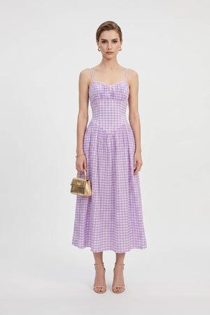 Nadia Strapless Ruffle-Overlay Maxi Vestido 723170 - Reina Diaz