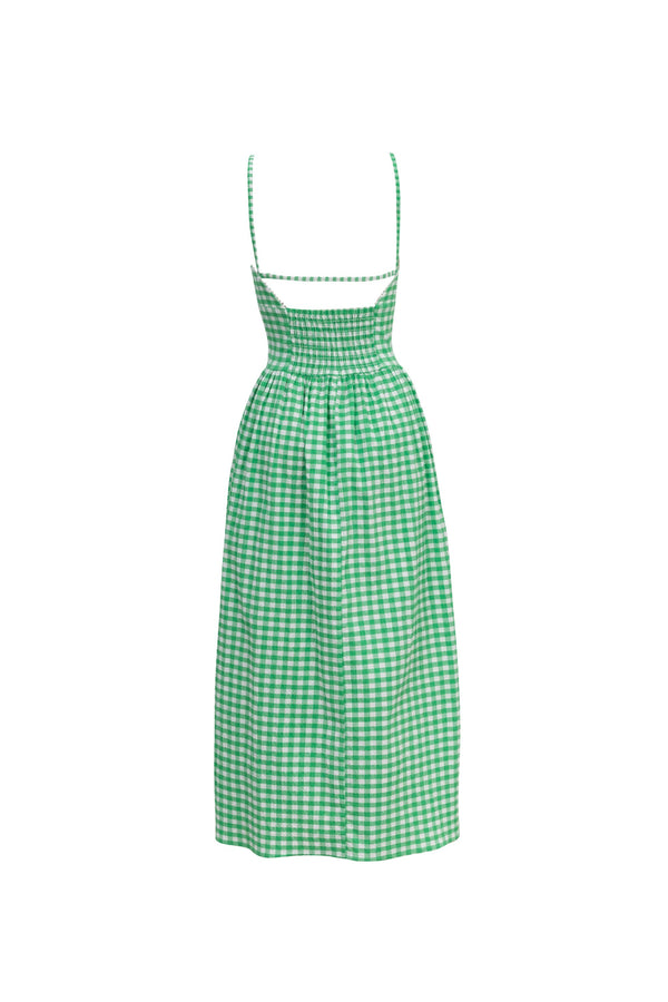 Nadia Strapless Ruffle-Overlay Maxi Vestido 723170CIE/LIL/VER - Reina Diaz