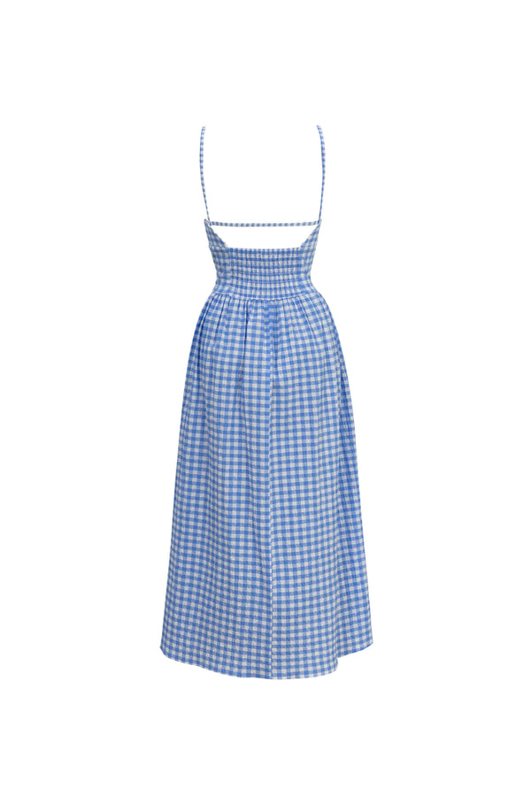 Nadia Strapless Ruffle-Overlay Maxi Vestido 723170CIE/LIL/VER - Reina Diaz