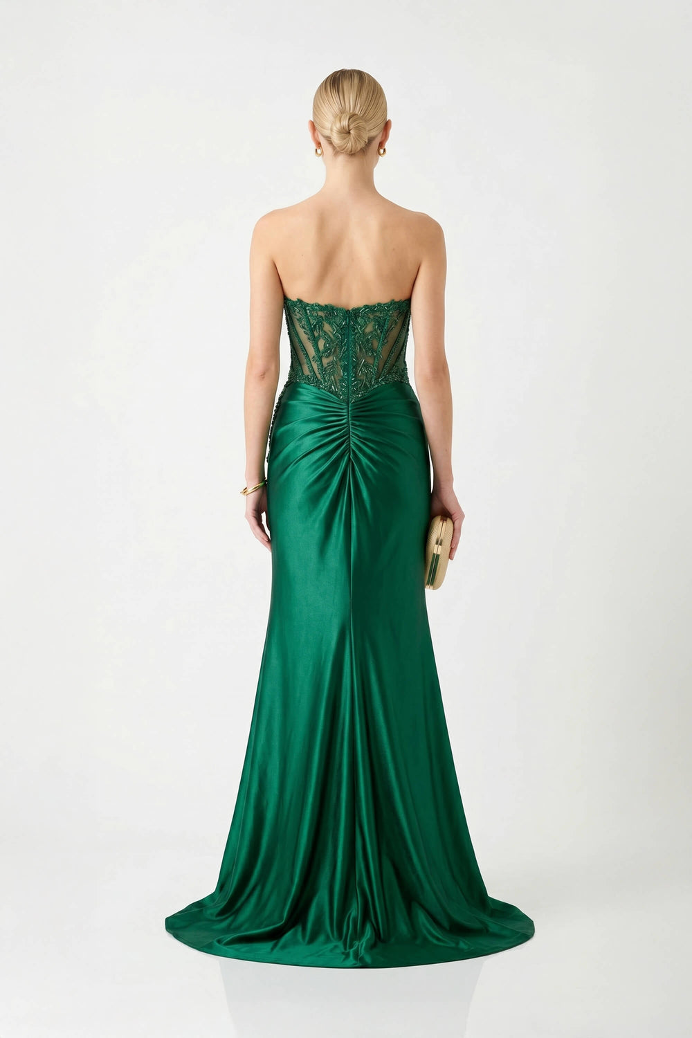 Nadia Sweetheart Slit Vestido Fiesta - Reina Diaz