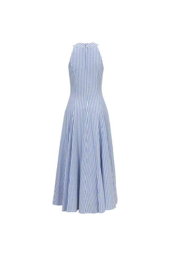 Nadia Tie-Detail Smocked-Cuff Vestido 723173 CIE - Reina Diaz
