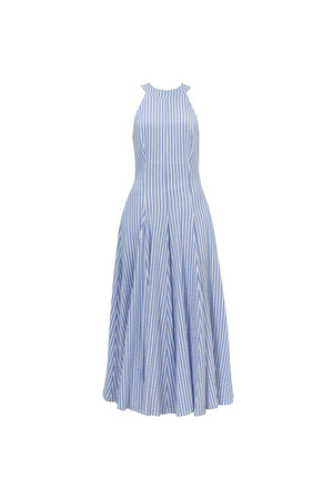 Nadia Tie-Detail Smocked-Cuff Vestido 723173 CIE - Reina Diaz