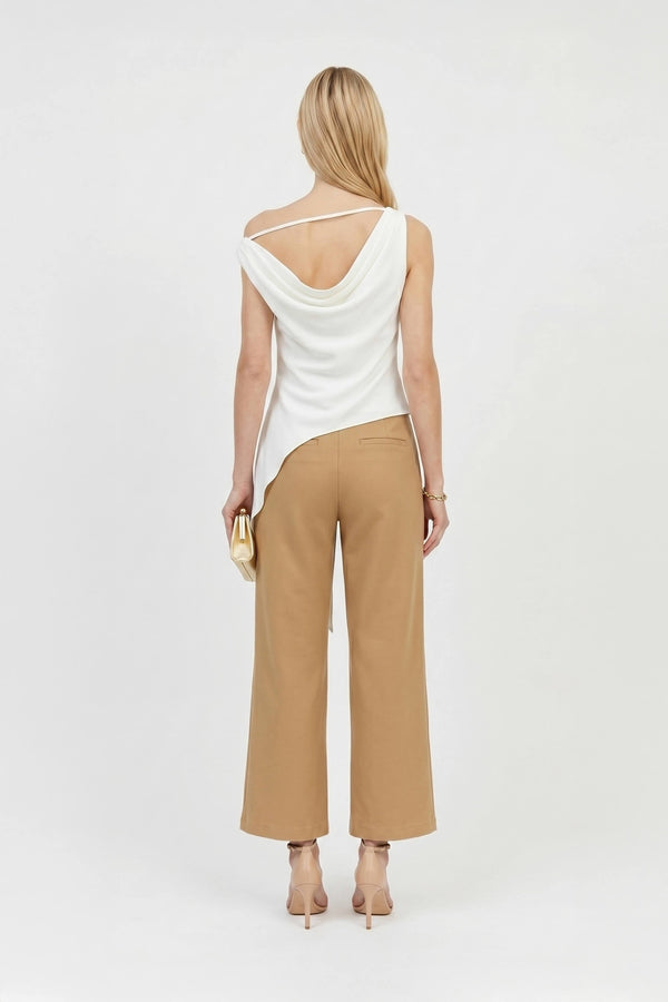 Natalia High-Waist Straight-Leg Pantalón - Reina Diaz