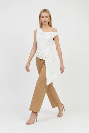 Natalia High-Waist Straight-Leg Pantalón - Reina Diaz