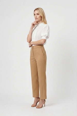 Natalia High-Waist Straight-Leg Pantalón - Reina Diaz
