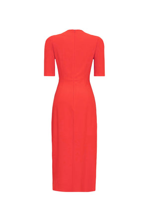 Noemi Drape Midi Vestido 525997 NEG/CAC/TOM - Reina Diaz