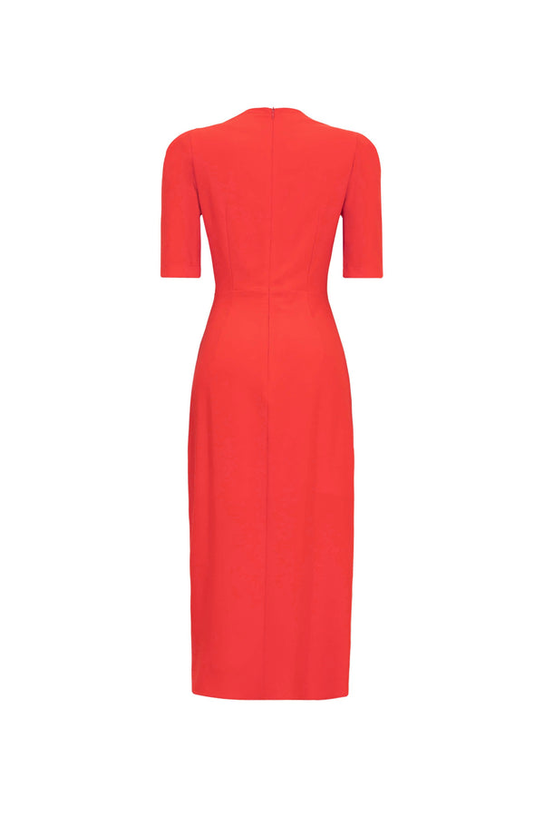 Noemi Drape Midi Vestido 525997 NEG/CAC/TOM - Reina Diaz
