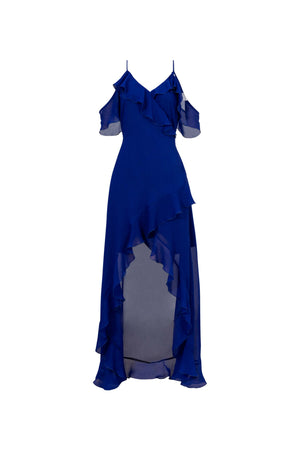 Nora Cold-Shoulder High-Low Vestido 526290 B - Reina Diaz