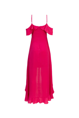 Nora Cold-Shoulder High-Low Vestido 526290TIN/MAN/FIU - Reina Diaz