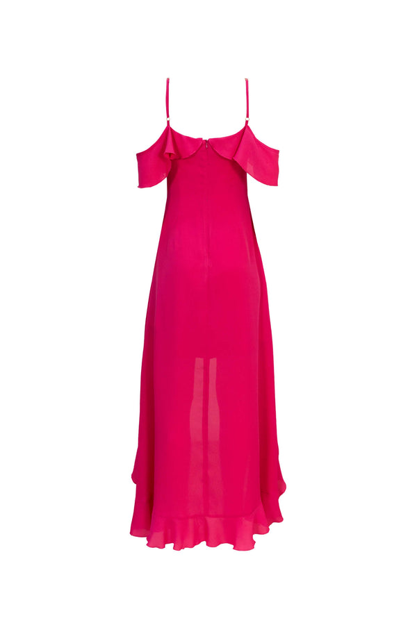 Nora Cold-Shoulder High-Low Vestido 526290TIN/MAN/FIU - Reina Diaz