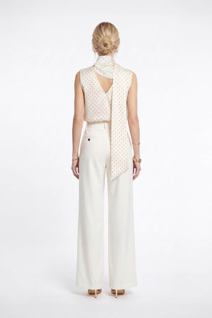Nora High-Waist Straight-Leg Tailored Pantalón 830046 HUE - Reina Diaz