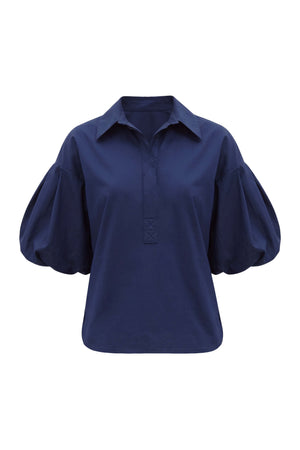 Nora Puff Sleeve Collar Red Blusa 752962 MAR - Reina Diaz