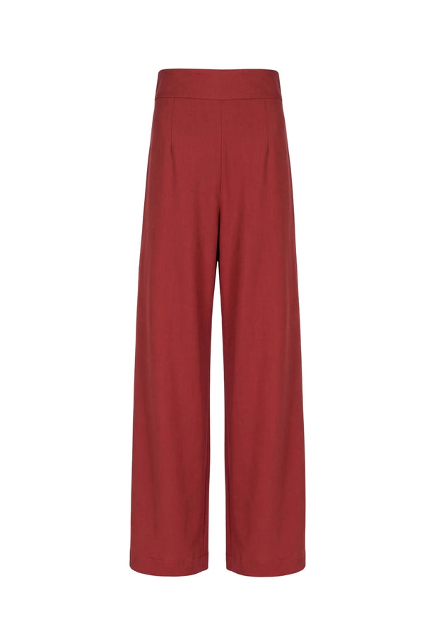 Olimpia Belted High-Waist Wide-Leg Pantalón 532178 LAD - Reina Diaz