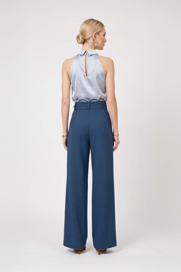 Olimpia Belted High-Waist Wide-Leg Pantalón 532178 TEA - Reina Diaz
