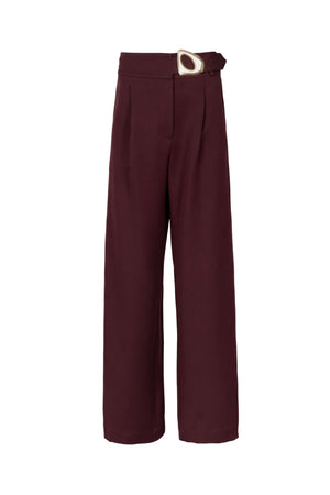 Olimpia Belted High-Waist Wide-Leg Pantalón 532178 WIN - Reina Diaz