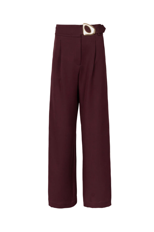 Olimpia Belted High-Waist Wide-Leg Pantalón 532178 WIN - Reina Diaz