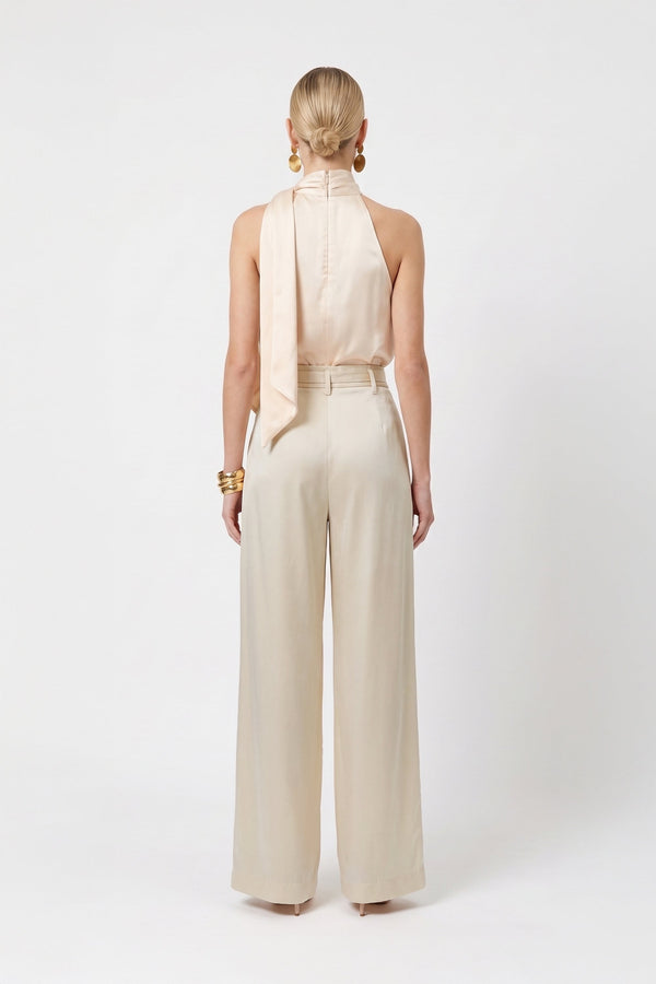 Olimpia Belted High-Waist Wide-Leg Pants 532139 LAT - Reina Diaz