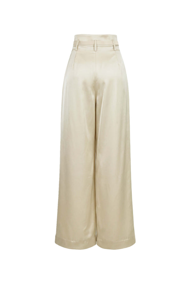 Olimpia Belted High-Waist Wide-Leg Pants 532139 LAT - Reina Diaz
