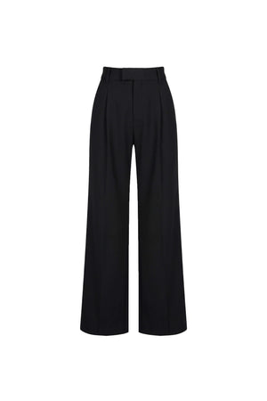 Olimpia Cuffed Wide-Leg Tailored Pantalón 532136 NEG - Reina Diaz