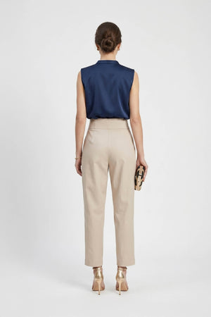 Olimpia Pleated V-Neck Blouson Top 554258 MAR - Reina Diaz
