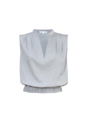 Olimpia Pleated V - Neck Blouson Top - Reina Diaz