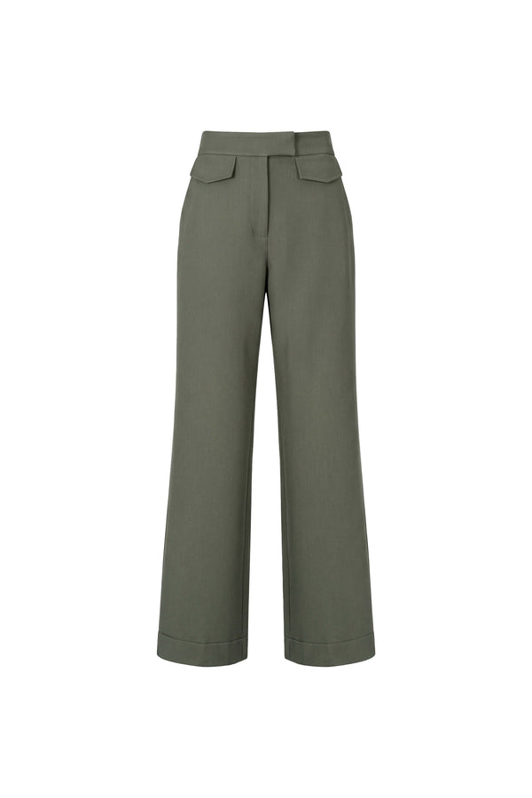 Outfit Adriana High-Neck Vest Straight Pantalón Co-Ord OLI - Reina Diaz
