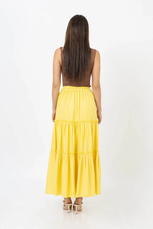 Paige Rayon Maxi Falda - Reina Diaz