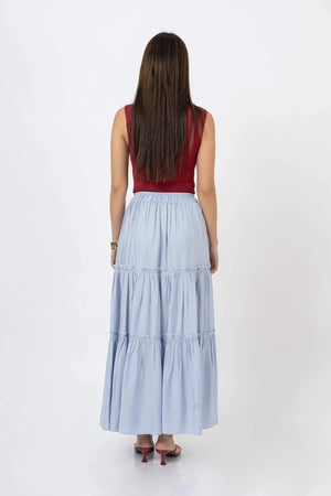 Paige Rayon Maxi Falda - Reina Diaz