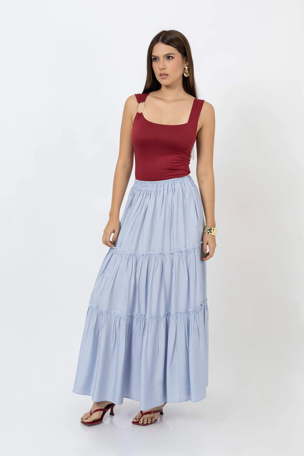 Paige Rayon Maxi Falda - Reina Diaz