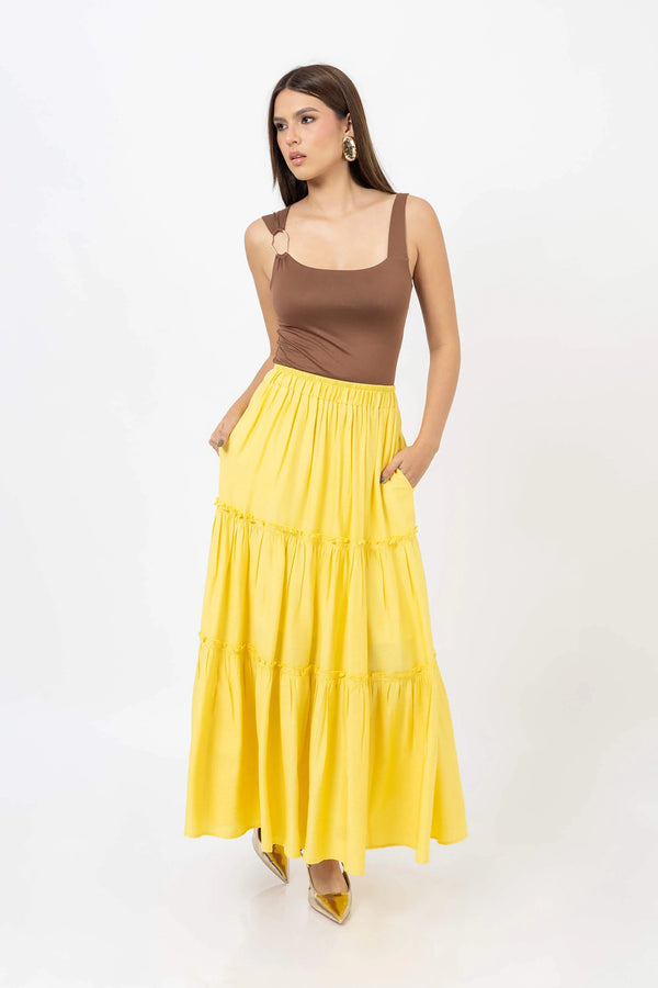 Paige Rayon Maxi Falda - Reina Diaz