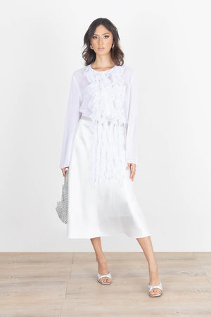 Palmer Long Ruffle Blusa 554062 AMA/PET/HUE - Reina Diaz