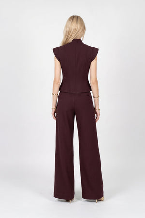 Paloma High-Neck Cap-Sleeve Top 501565 CHO - Reina Diaz