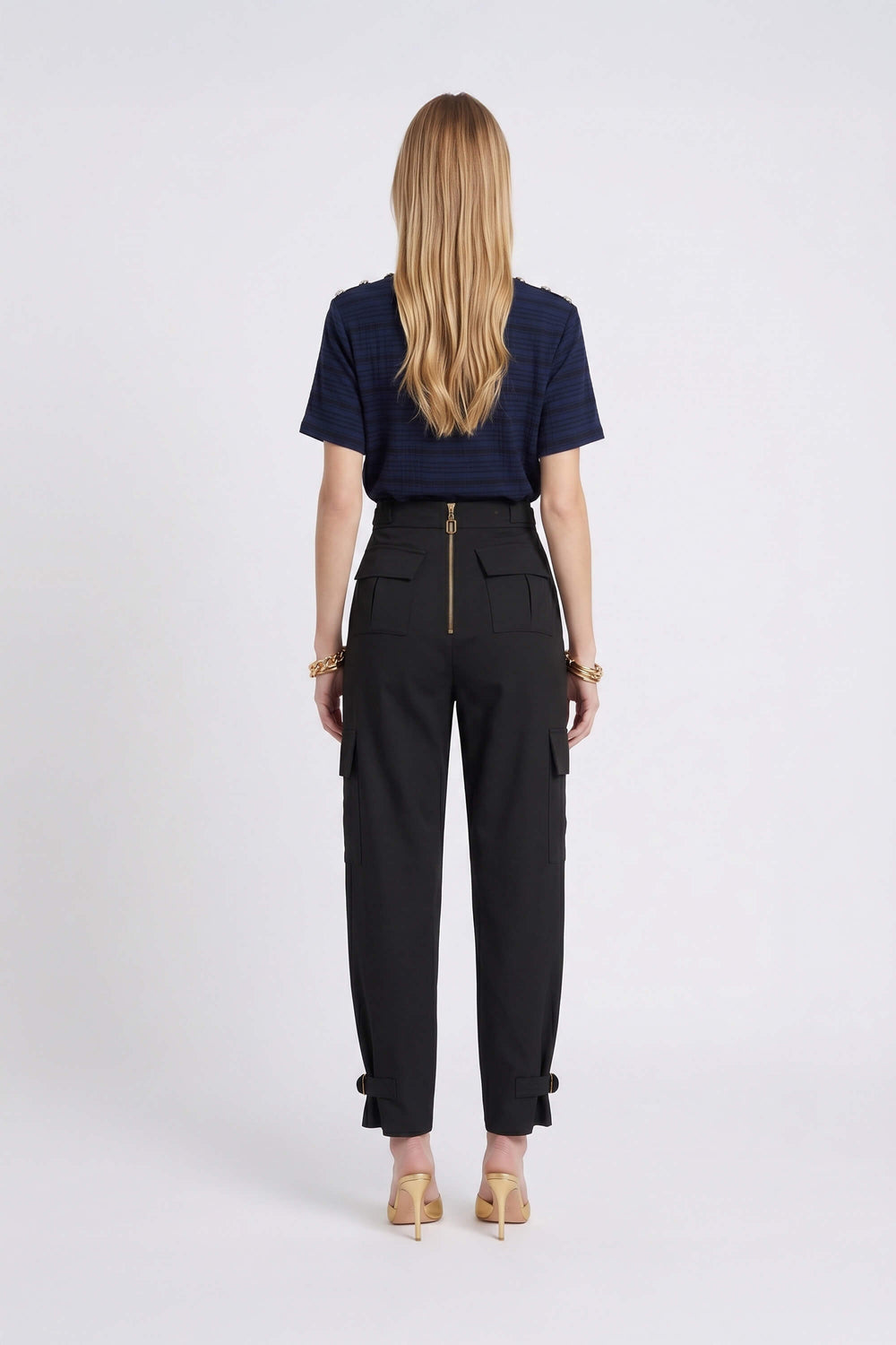 Pantalón Valeria Cargo Wide Leg 731035 NEG - Reina Diaz