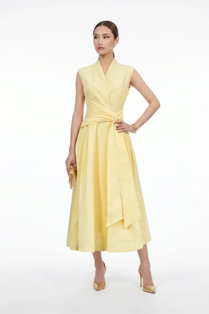 París Tech Sleeveless Midi Vestido - Reina Diaz