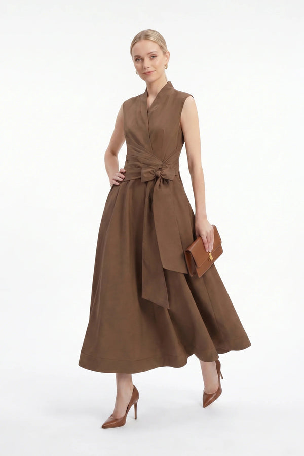 París Tech Sleeveless Midi Vestido - Reina Diaz