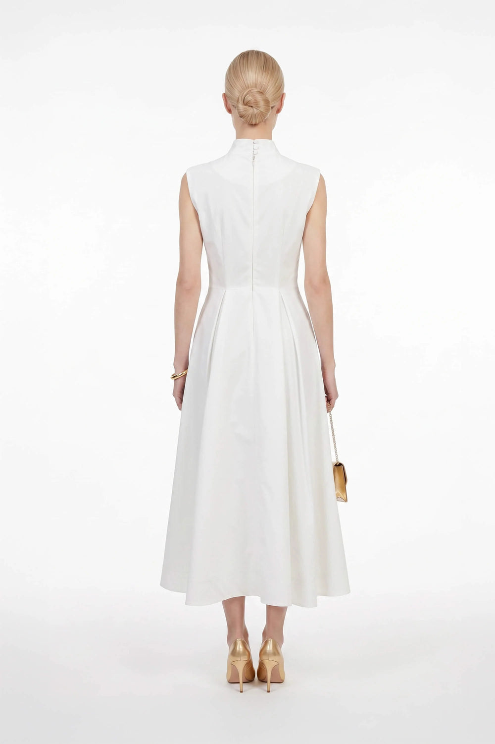 París Tech Sleeveless Midi Vestido - Reina Diaz