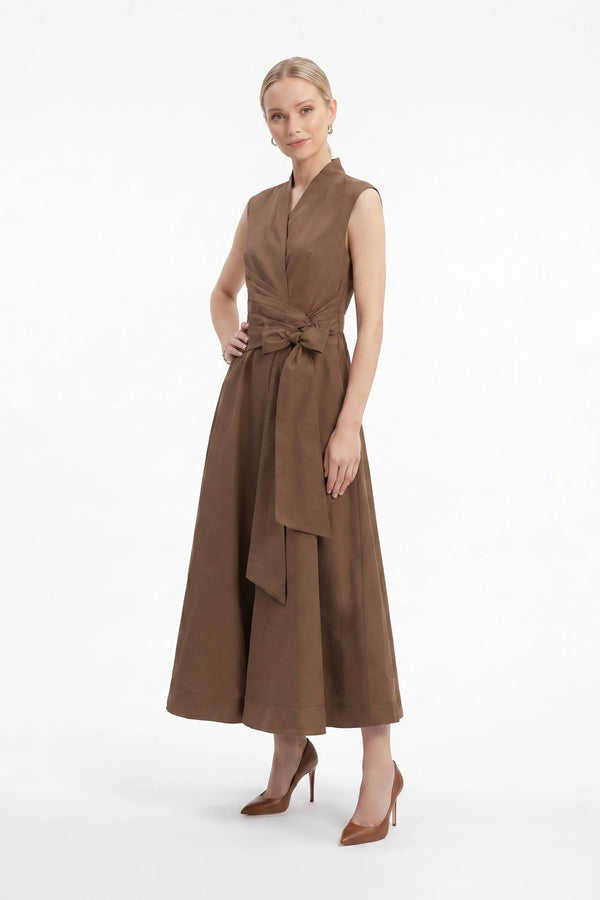 París Tech Sleeveless Midi Vestido - Reina Diaz