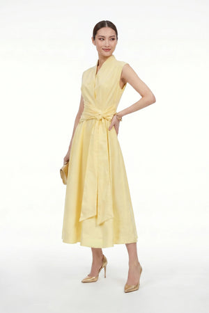 París Tech Sleeveless Midi Vestido - Reina Diaz