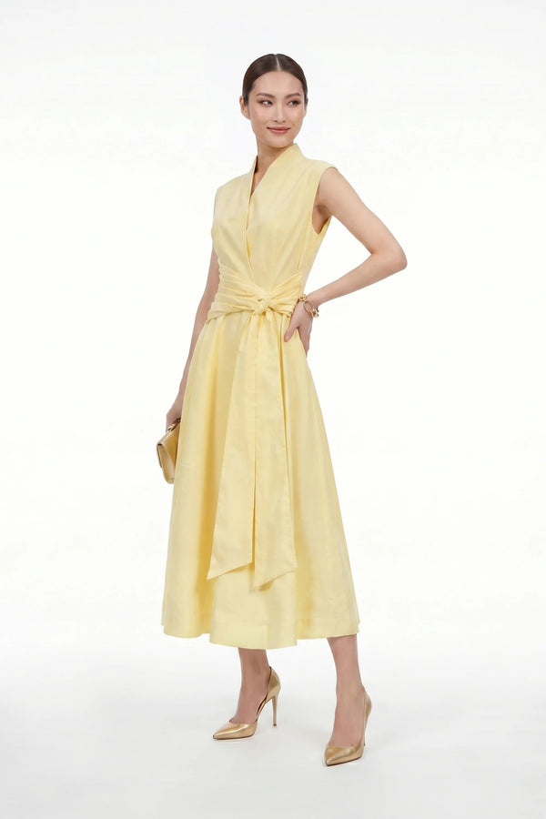 París Tech Sleeveless Midi Vestido - Reina Diaz
