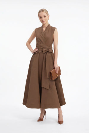 París Tech Sleeveless Midi Vestido - Reina Diaz
