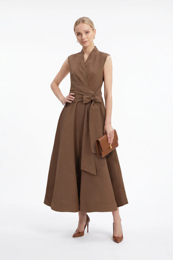 París Tech Sleeveless Midi Vestido - Reina Diaz