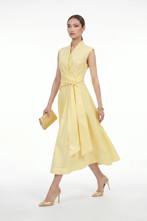 París Tech Sleeveless Midi Vestido - Reina Diaz