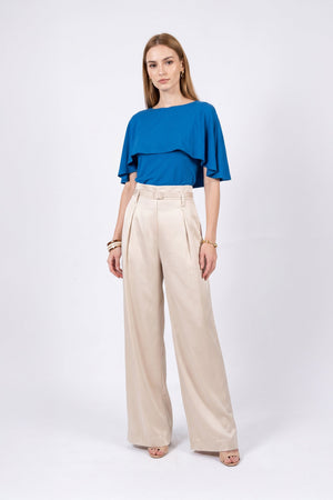 Paulina Cape Overlay Sleeveless Blusa 554308 COB - Reina Diaz