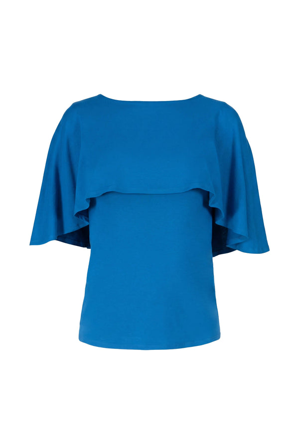 Paulina Cape Overlay Sleeveless Blusa 554308 COB - Reina Diaz