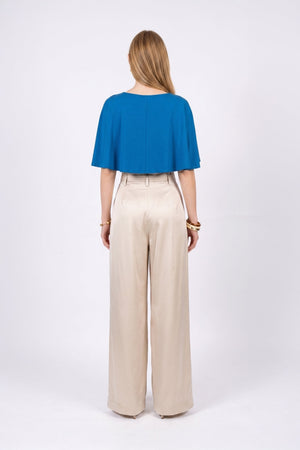 Paulina Cape Overlay Sleeveless Blusa 554308 COB - Reina Diaz