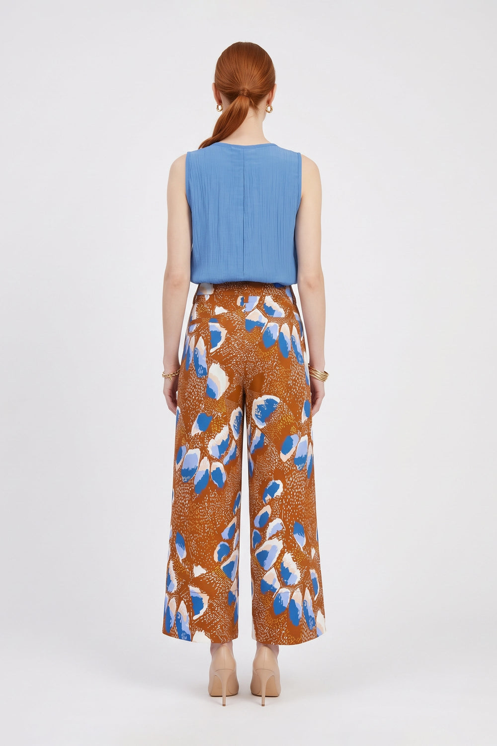 Paulina High-Waist Flap Pocket Wide-Leg Pantalón 731159 LAD - Reina Diaz